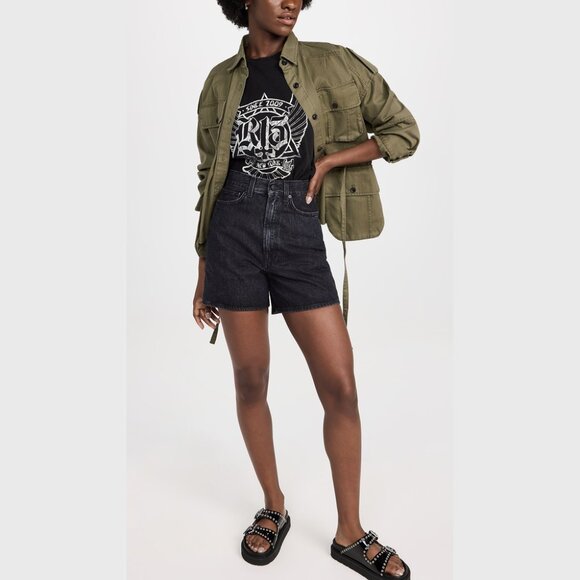 Made in Tomboy Aisha Shorts Black Denim Jean Shopbop - Picture 4 of 6